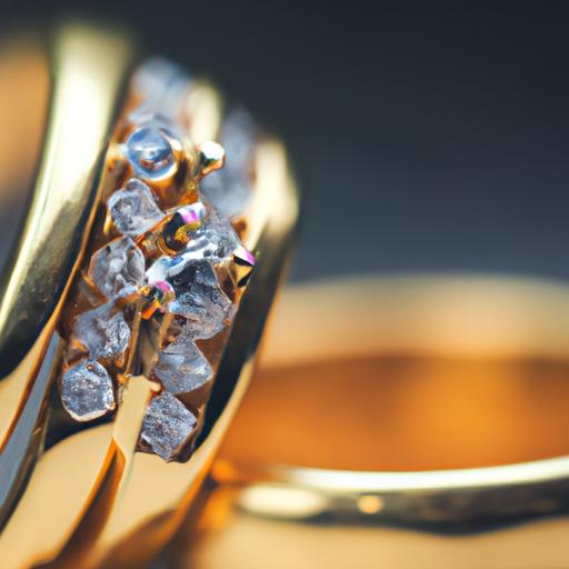 Một khung cảnh gần cận của chiếc nhẫn cưới vàng dưới 3 triệu đồng với những chi tiết tinh tế.