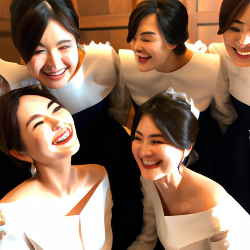 Song Hye Kyo cười tươi tắn bên các phù dâu xinh đẹp trong ngày cưới.