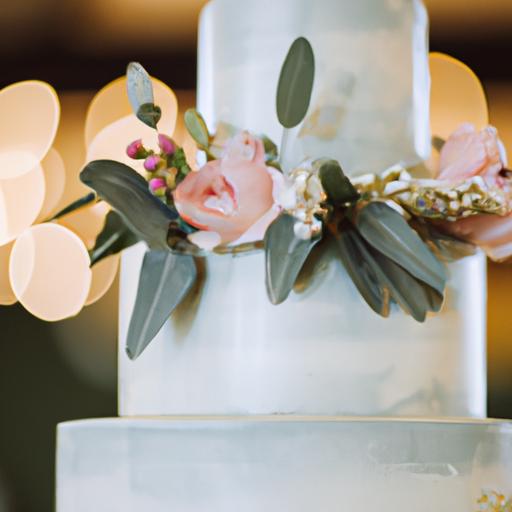 Chiếc bánh cưới tuyệt đẹp với những chi tiết tinh xảo và hoa tươi