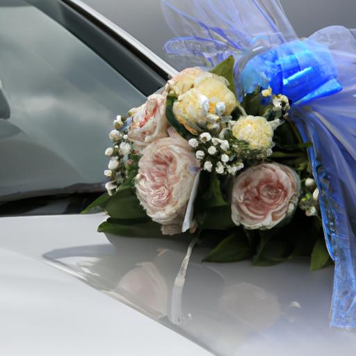 Bó hoa trang trí xe cưới đầy màu sắc và tinh tế