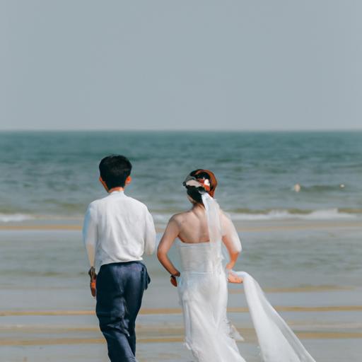 Chụp ảnh cưới tình tứ trên bãi biển đẹp Hải Phòng