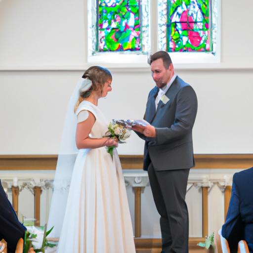 Cô dâu chú rể trao lời hứa trong nhà thờ truyền thống Anh