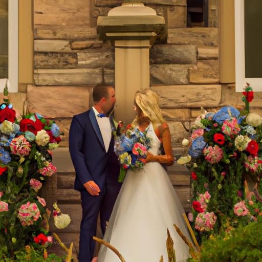 Cặp đôi và bàn thờ cắm hoa đẹp mắt trong lễ cưới