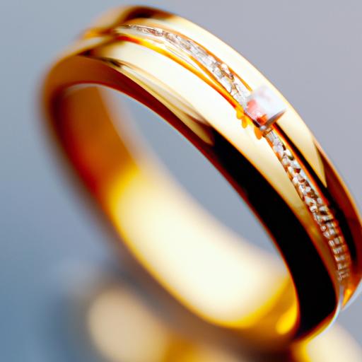 Chi tiết hoa văn tinh xảo trên chiếc nhẫn cưới vàng 9999