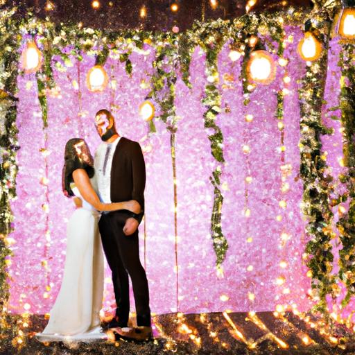 Phông bạt đám cưới lộng lẫy với đèn LED