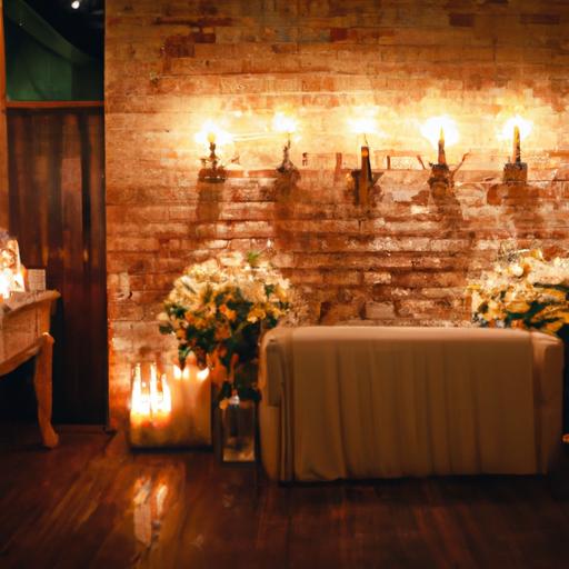 Không gian phòng khách đám cưới ấm cúng và gần gũi với ánh sáng ấm áp