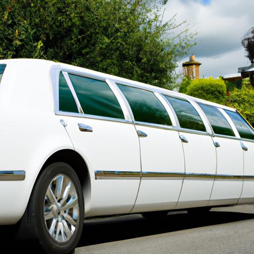 Chiếc xe limousine hiện đại màu trắng trang nhã, sẽ mang lại sự sang trọng và ấn tượng cho ngày cưới của bạn.