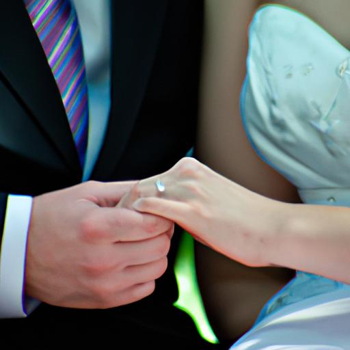 Bàn tay tình nhân trao nhẫn cưới, toát lên tình yêu và sự trân trọng