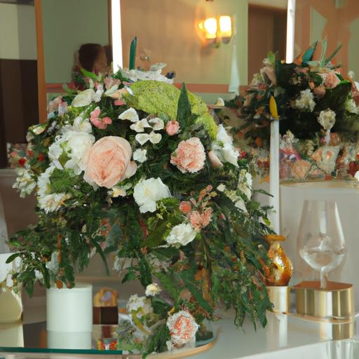 Bàn tiệc cưới được trang trí bằng hoa
