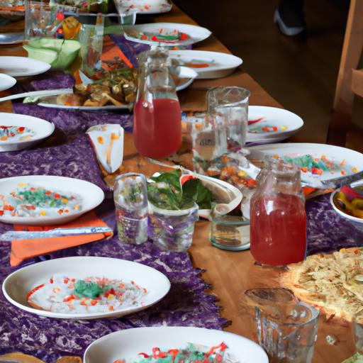 Bàn tiệc đầy màu sắc và tinh tế với những món ăn truyền thống cho đám cưới ở quê