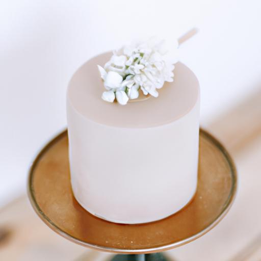 Bánh kem cưới nhỏ với trang trí hoa tinh tế