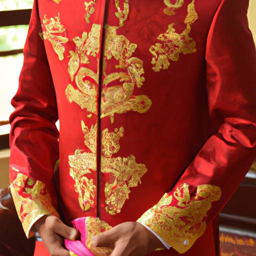 Chú rể diện trang phục áo cưới truyền thống Việt Nam trong ngày cưới