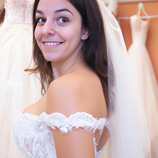 Cô dâu thử váy cưới tại cửa hàng áo cưới gần đây với bộ váy cực kỳ đẹp