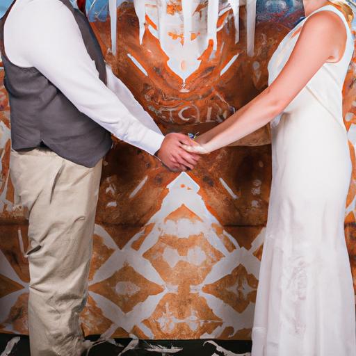 Đám cưới với phông bạt được thiết kế riêng