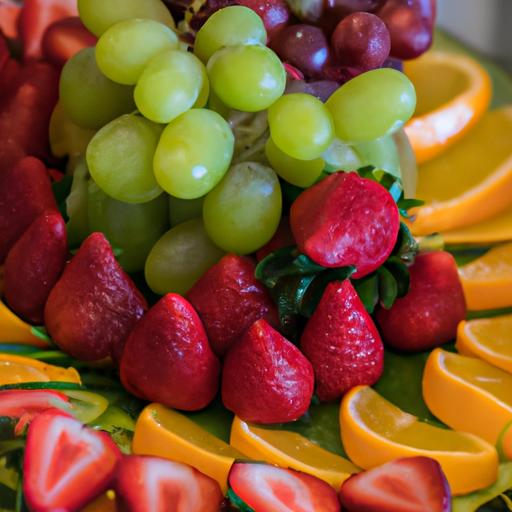 Những loại trái cây tươi ngon và đầy màu sắc trong chưng trái cây ngày cưới
