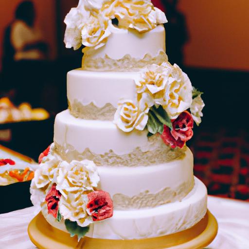 Một chiếc bánh cưới đẹp với những thiết kế và trang trí tinh tế.