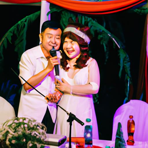 Người thương tín hát đám cưới mưu sinh hát một bài hát tình truyền thống cho cặp đôi mới cưới.