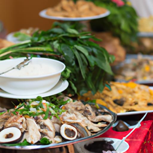Một bữa tiệc đám cưới với món ăn truyền thống miền Nam đậm chất Việt Nam.