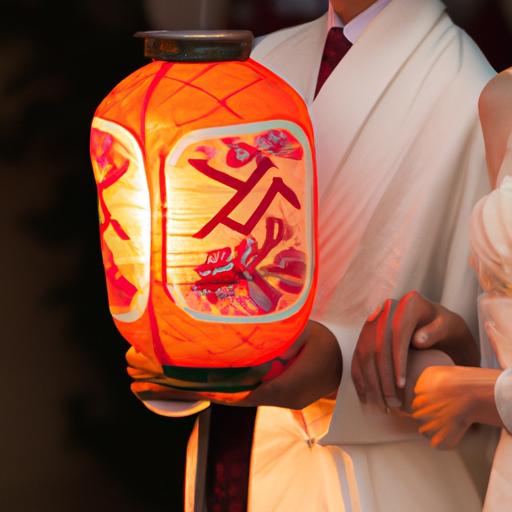 Truyền thống cưới Nhật Bản: Cầm lồng Li đỏ vàng trong lễ đón dâu