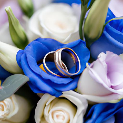 Những chiếc nhẫn cặp được đặt trên bó hoa sẽ tạo nên một bức hình cưới đầy ý nghĩa và lãng mạn. 
